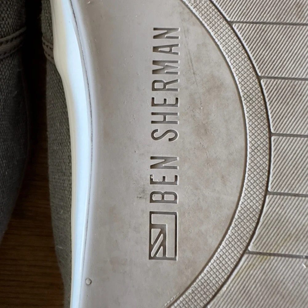 Ben Sherman Men's Slip-On Gray Canvas Fabric Loafers-Size US 13‎